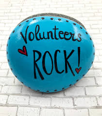 Painted rock honoring Western States Endurance Run volunteers