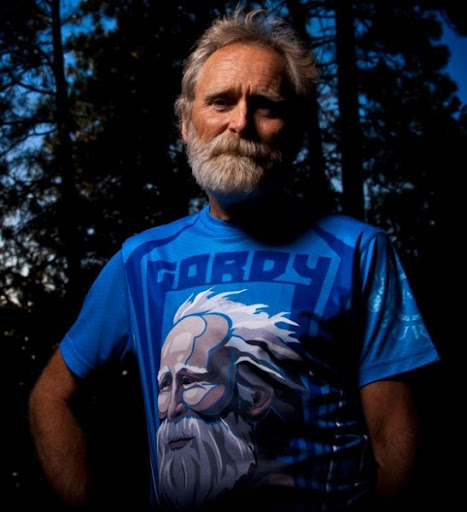 Western States endurance athlete wearing a race T-shirt