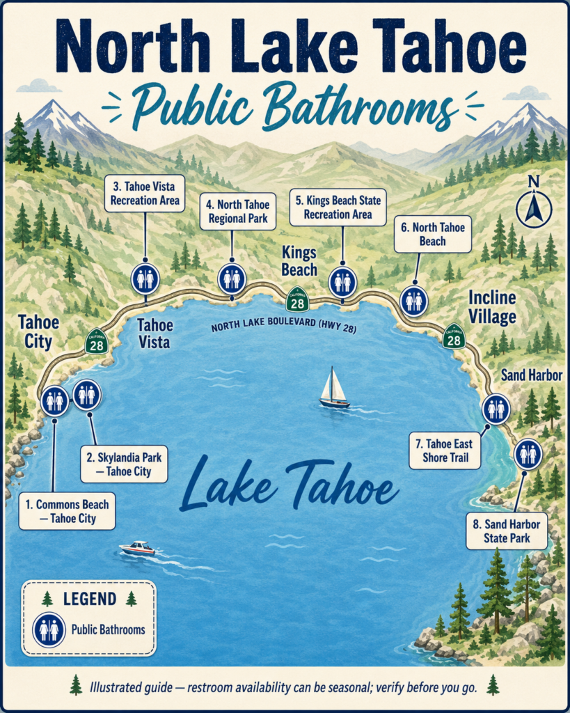 North Lake Tahoe Bathrooms map